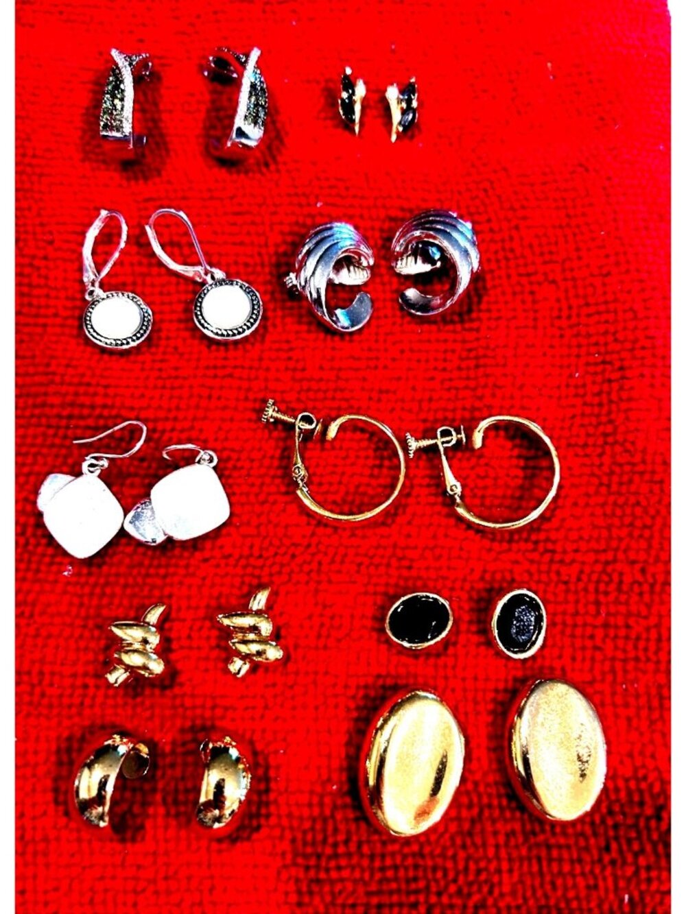 Vintage Branded Earrings: Monet, Roman, Napier, Samo, Anne Klein. Lot of 10 pair